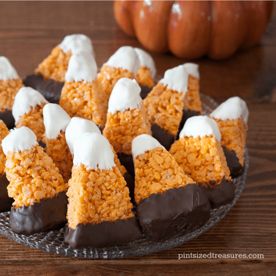 chocolate covered candy corn treats