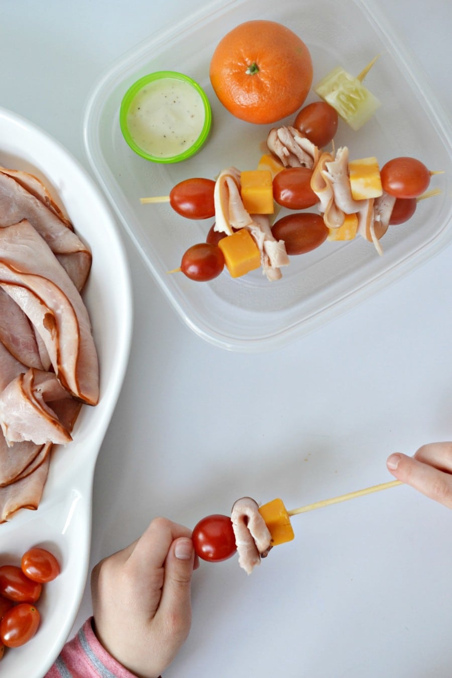 how to make turkey and cheese skewers