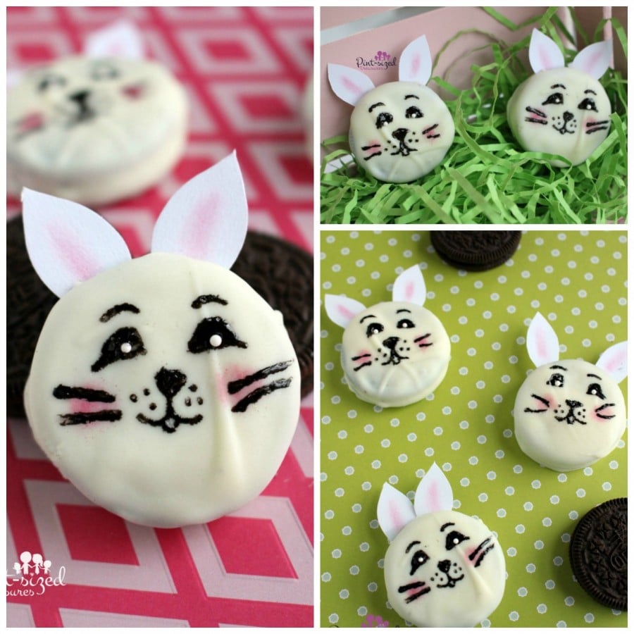 chocolate-dipped bunny cookies