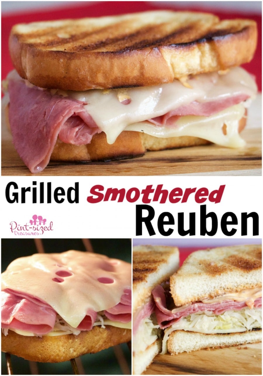 smothered grilled reuben sandwich