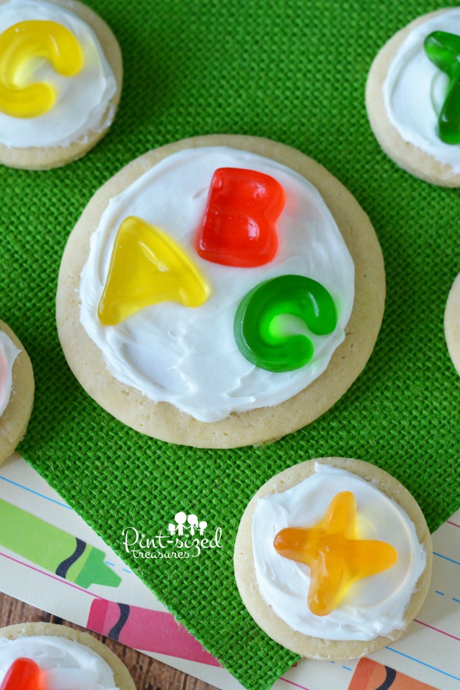 These alphabet sugar cookies are great for little learners!
