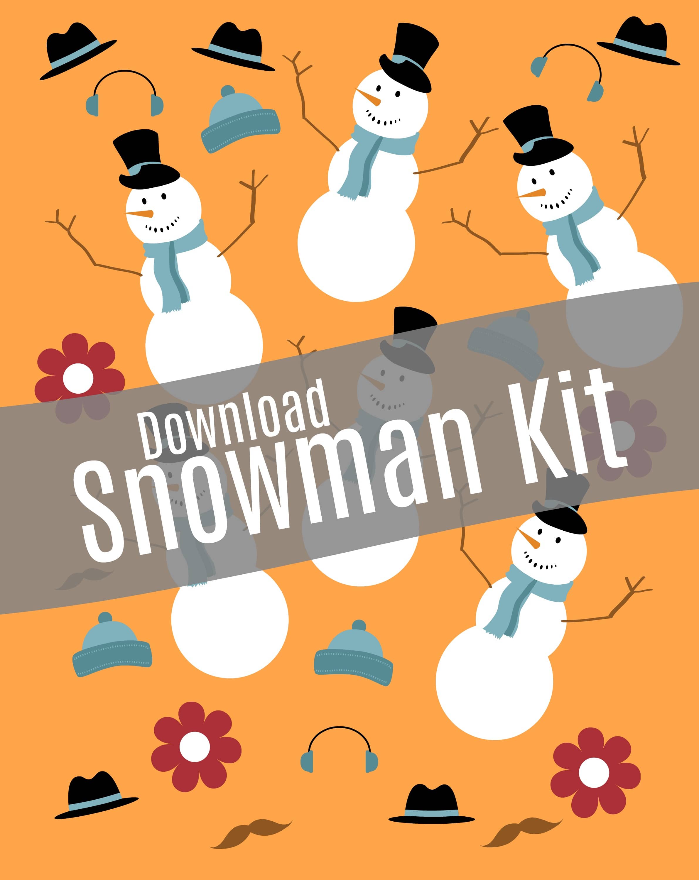 snowman sensory bin kit