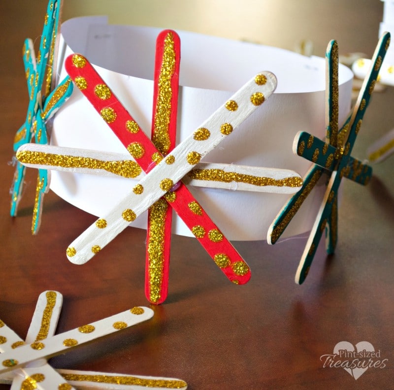 popsicle stick snowflakes craft