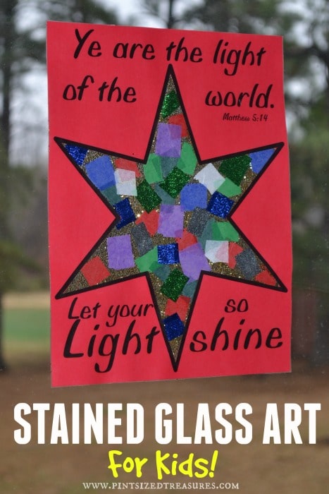 stained glass art craft for kids