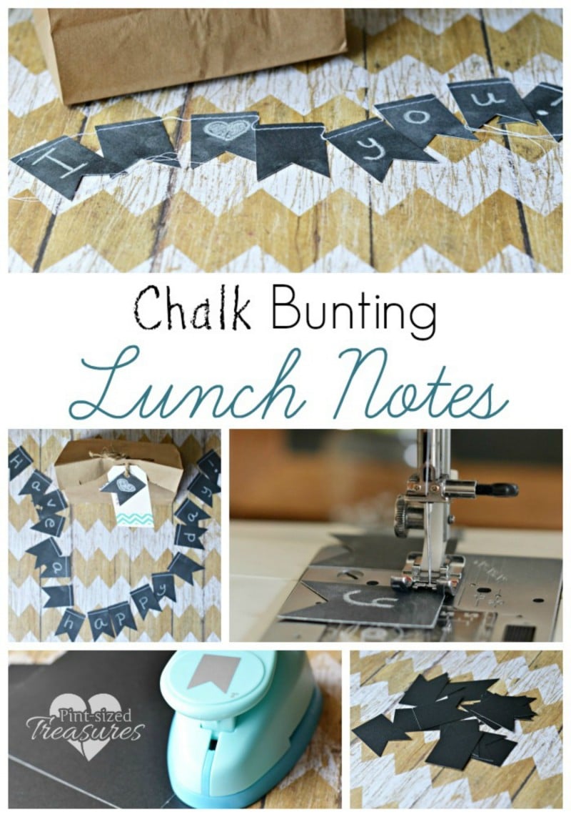 diy chalk bunting lunch notes