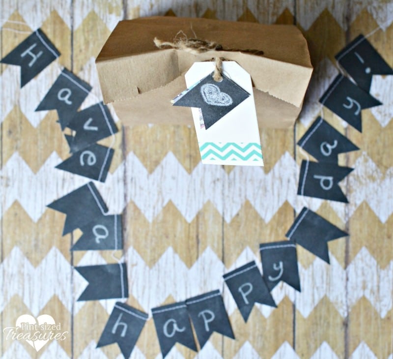 chalkboard bunting lunch notes