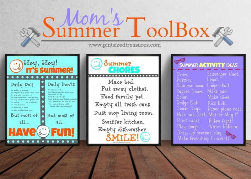 printables checklists chore charts for summer