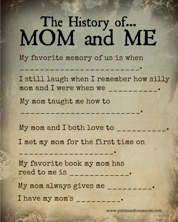 Free Mother's Day Printables