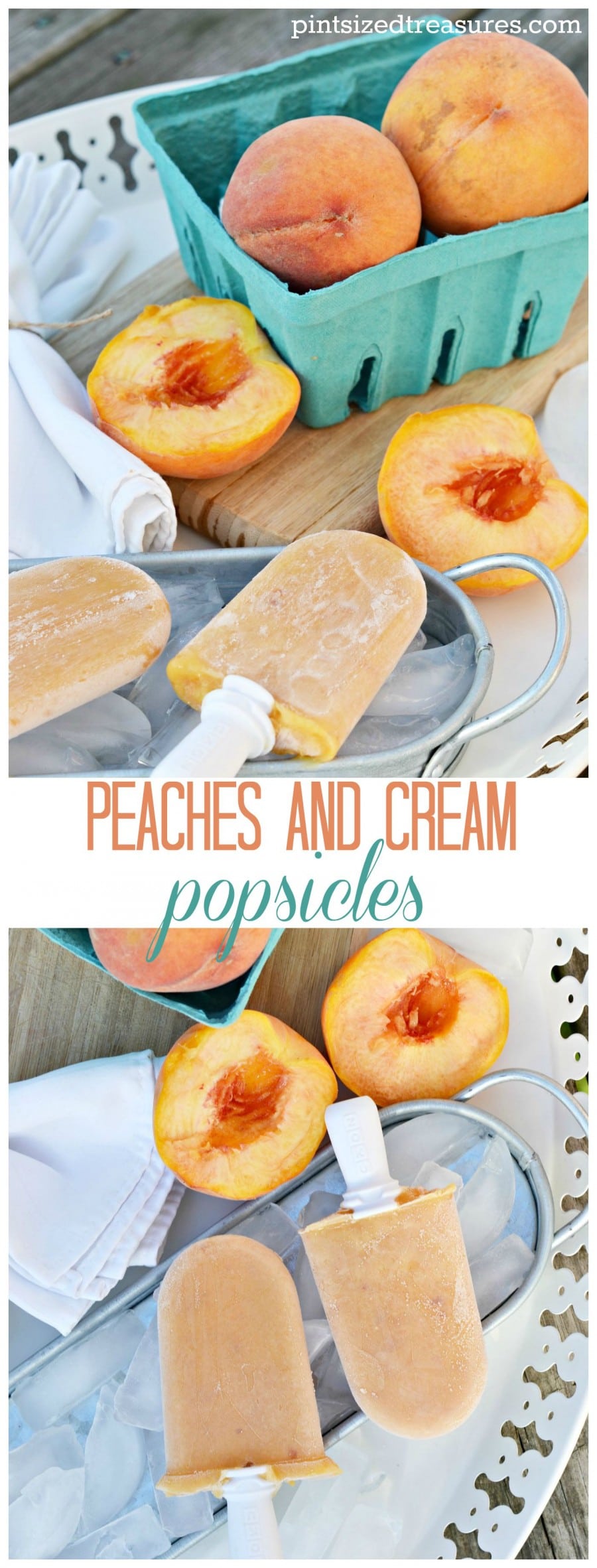 diy peaches and cream popsicles