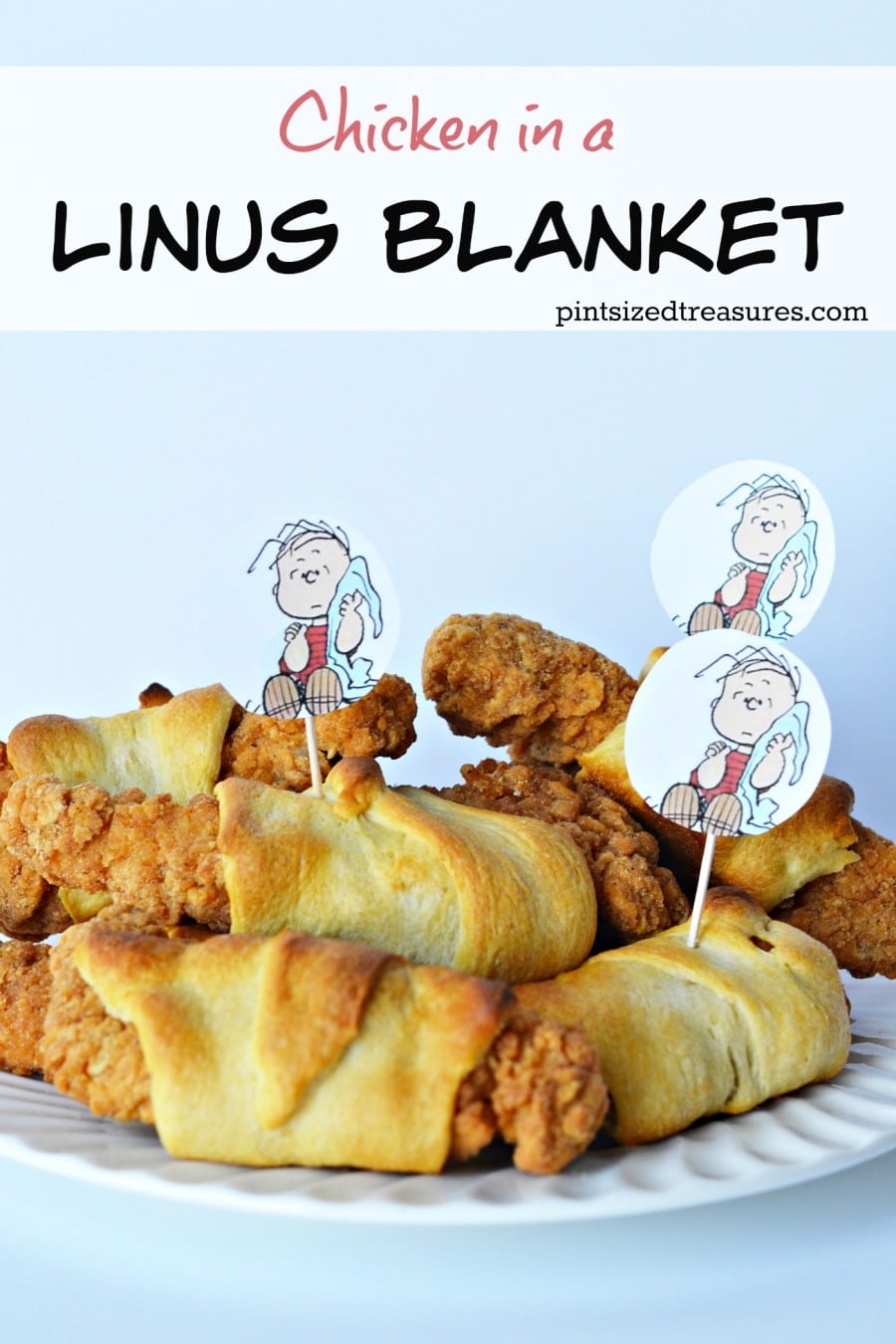 peanuts inspired chicken in a blanket
