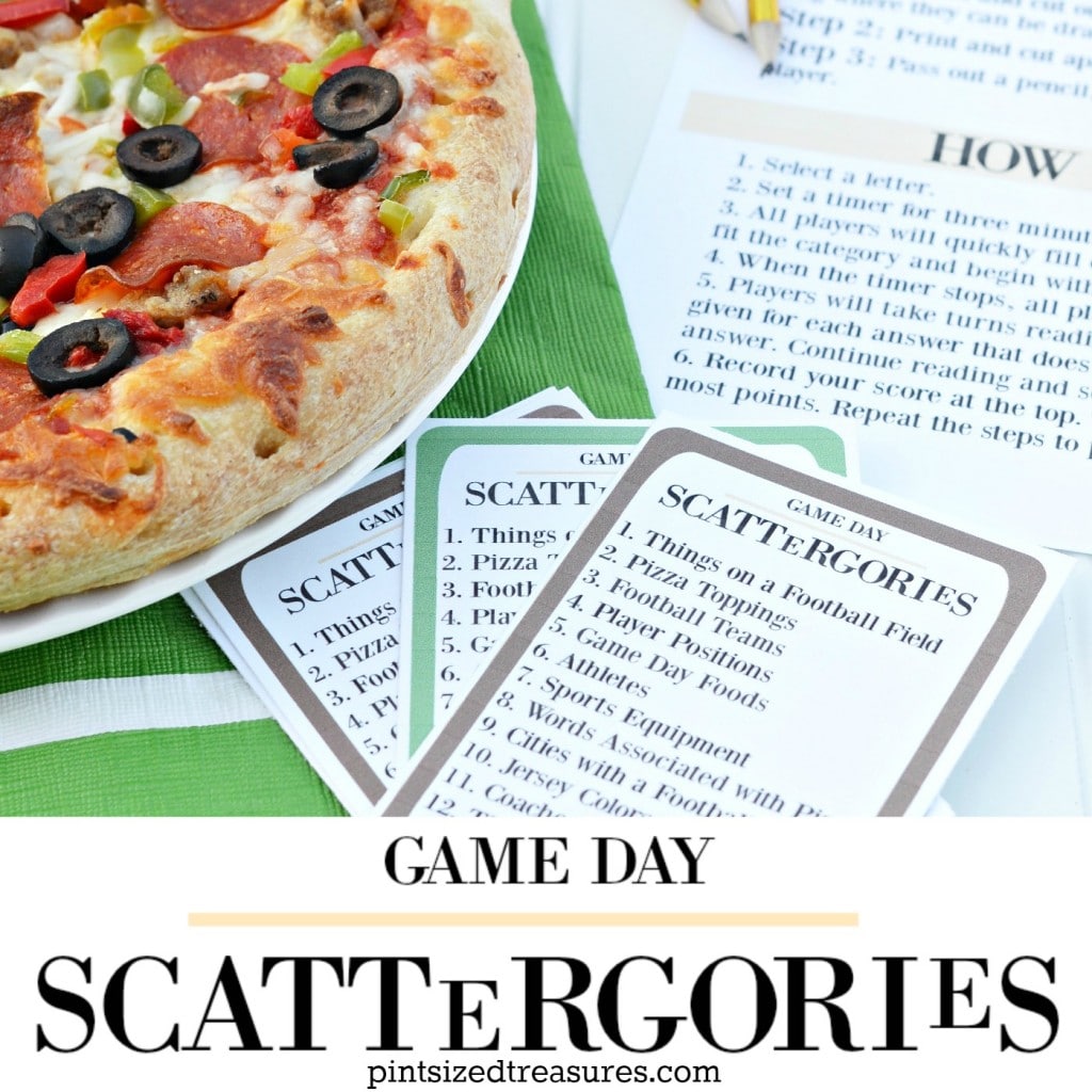 scatergories printable game for game day
