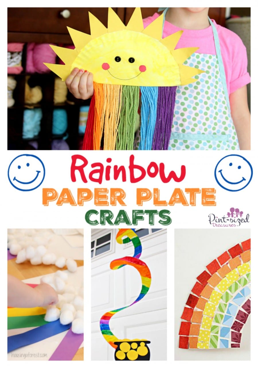 rainbow paper plate crafts