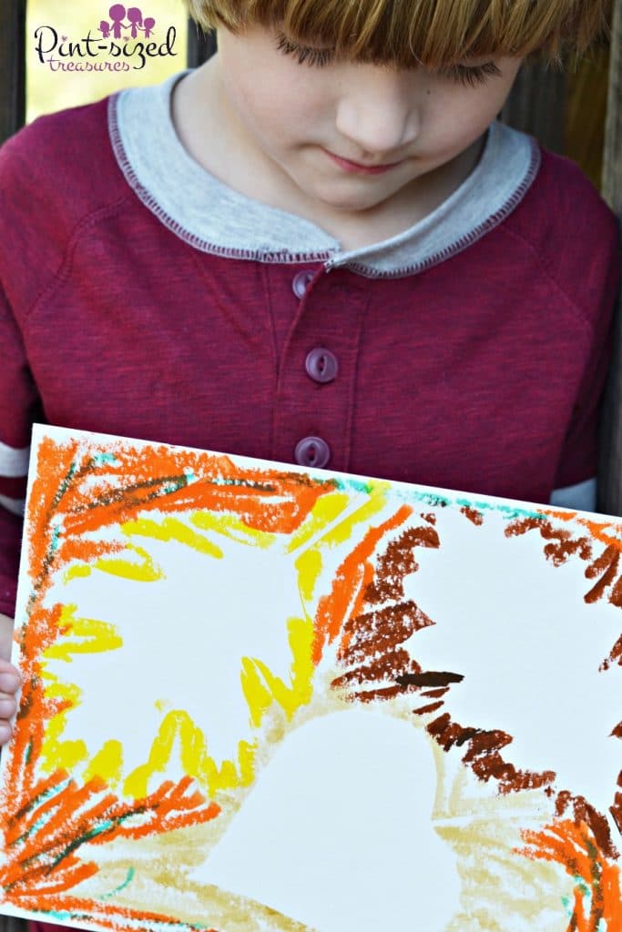 mess free leaf silhouette paintings
