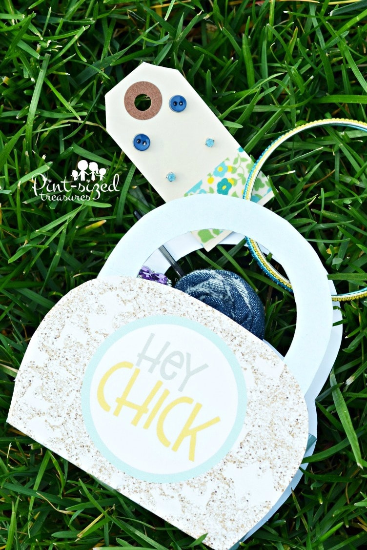 hey chick printable purse for kids
