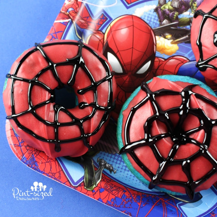 easy spider man donuts