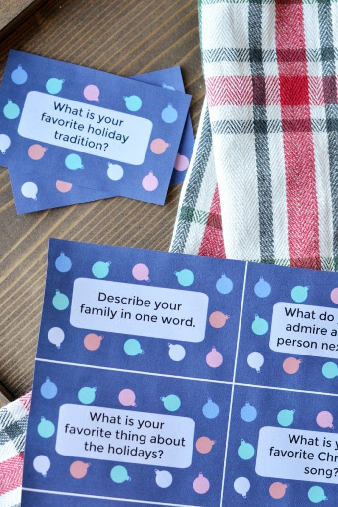 printable holiday diner conversation cards
