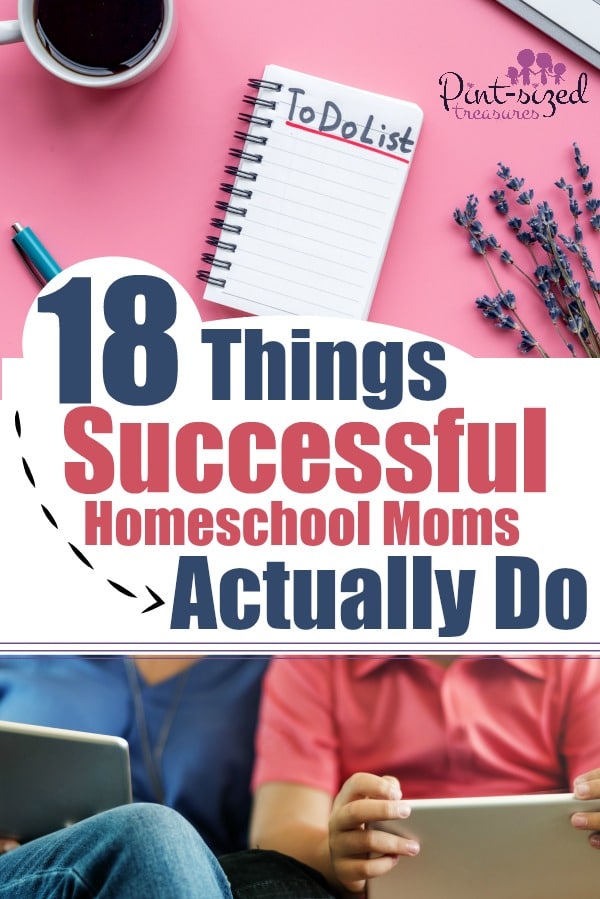 The secret sauce to being a successful,homeschool mom is shared in these 18 tips! #