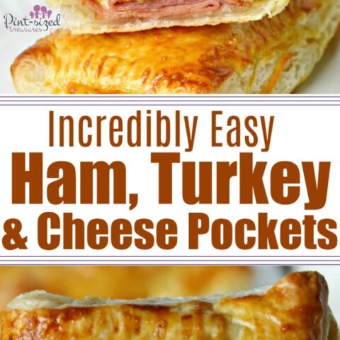 Ham, turkey and cheese pockets are asimpleway to have comfort food ready at all times! Great for a hearty meal OR snack! #hamandcheese #hamturkeyandcheese #homemadepockets #hotpockets #homemade #homemadehamandcheee #recipeswithpuffed pastry #easylunch #easydinner #easymeal