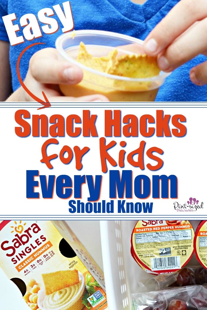 Easy snack hacks for kids every mo  should know! Keep kids happy, full and keep your sanity as a mom too! #snackhacks #momhacks #momlife #raisingkids #easysnacks #heallthysnacks