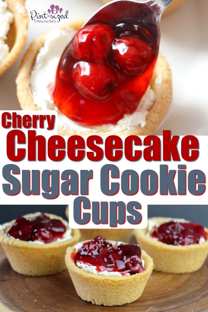 YUM! These cherry cheesecake , custard cookie cups are super easy to make and the perfect blend of sweet and creamy cheesecake topped with a tangy, cherry topping. One of my favorite, go-to, no-bake cheesecake recipes!