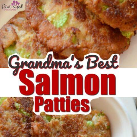 Grandma's best salmon patties are one of my favorite family recipes that my grandmother made regularly. You'll love the spices and the perfect crunch that makes these salmon croquettes an amazing comfort food recipe! #salmon #salmonrecipes #salmonpatties #familyrecipes #dinnerrecipes #southernrecipes #traditionalsalmonpatties #salmoncroquettes #easyfamilyrecipe #easyrecipes #easysalmonrecipe