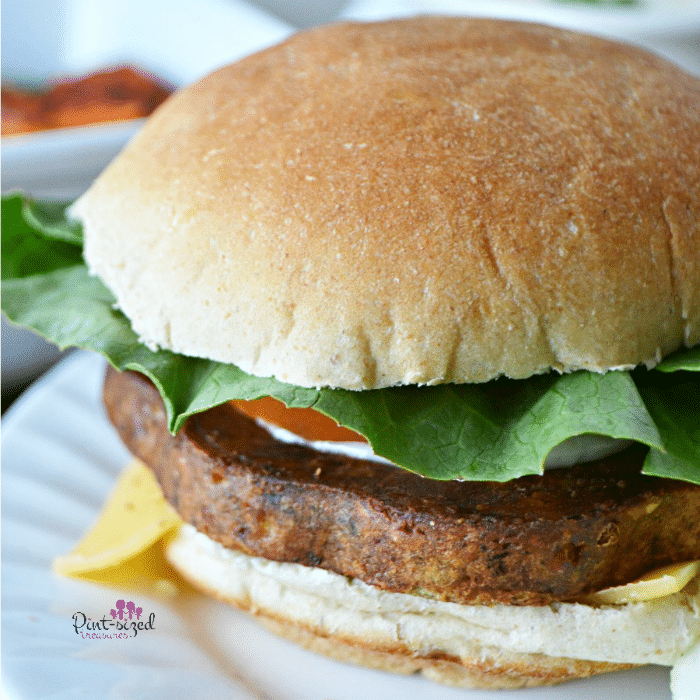 Easy falafel burgers pairwellwith sweet potato fries for an easy meal