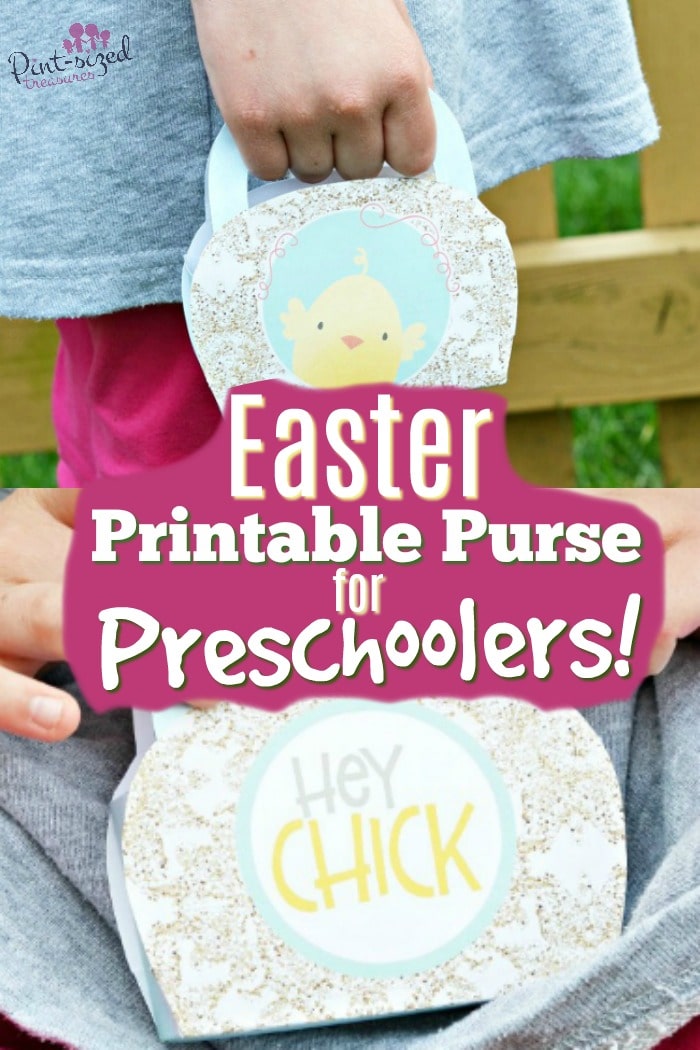 This Easter printable purse for preschoolers is so fun for kids who love purses, pocketbooks and keeping treasure in a safe place! Download the printable! #easter #printable #purse #preschoolers #easterprintable #easterfun #easterforkids