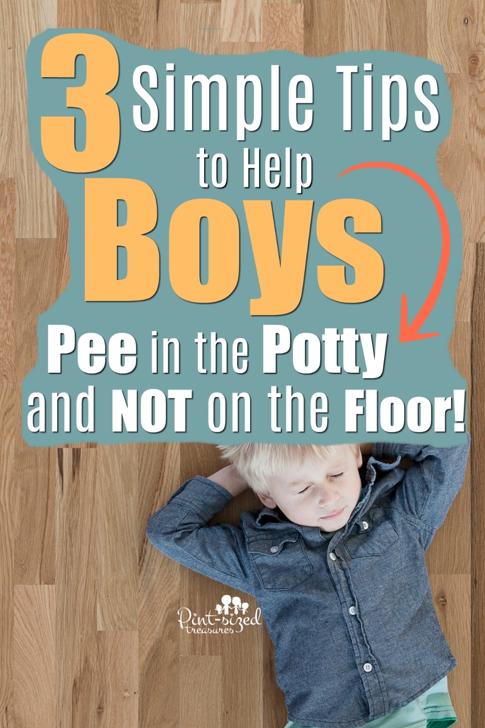 These three simple tips to help boys pee IN the potty and not on the floor are about to make your life a lot less messy!