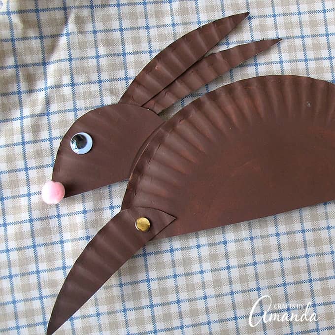 paper plate bunny easter craft
