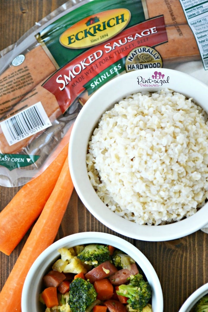 Easy, Sausage and veggie stir-fry! It's ready in minutes and uses just a few ingredients to get dinner on the table FAST!