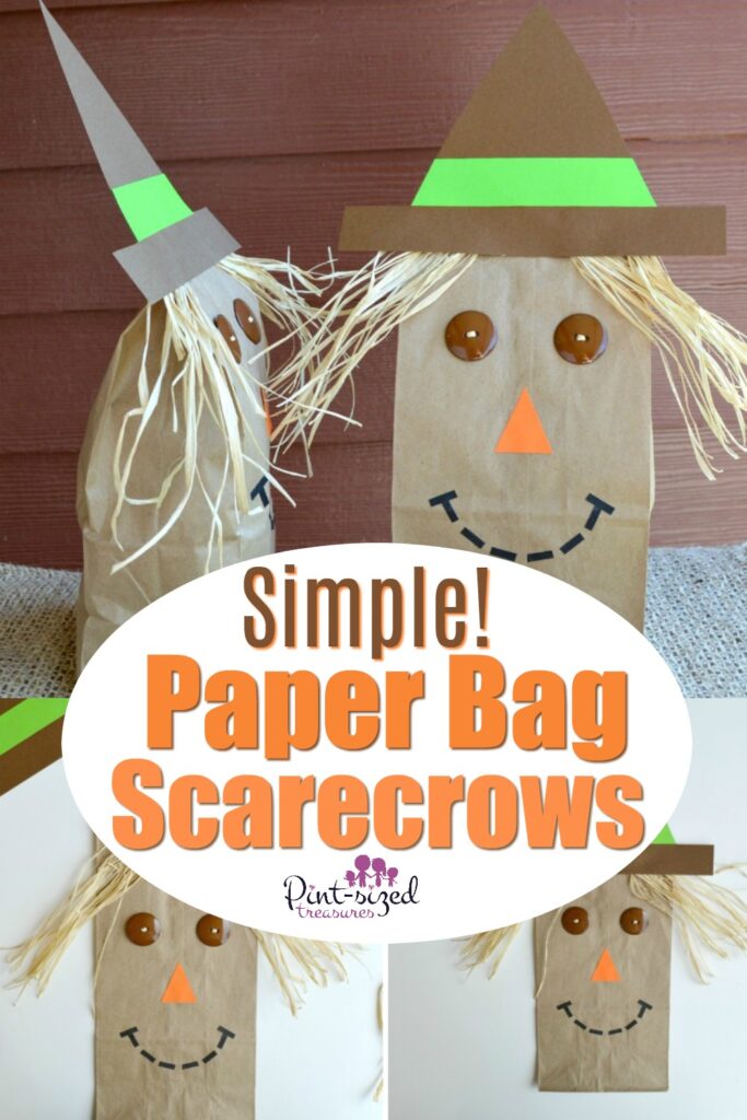 paper bag scarecrows