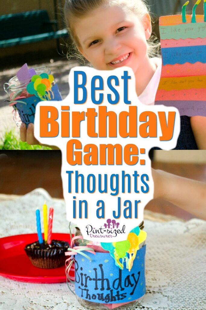 Birthday Game Thoughts in a Jar