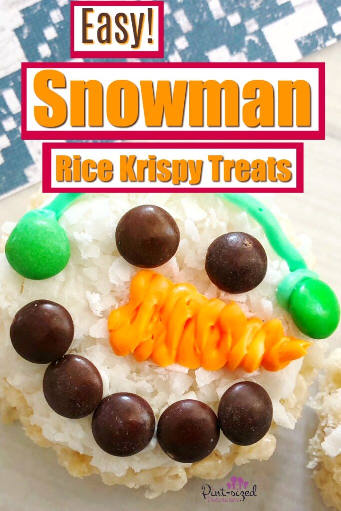 Easy Snowman Rice Krispy Treats