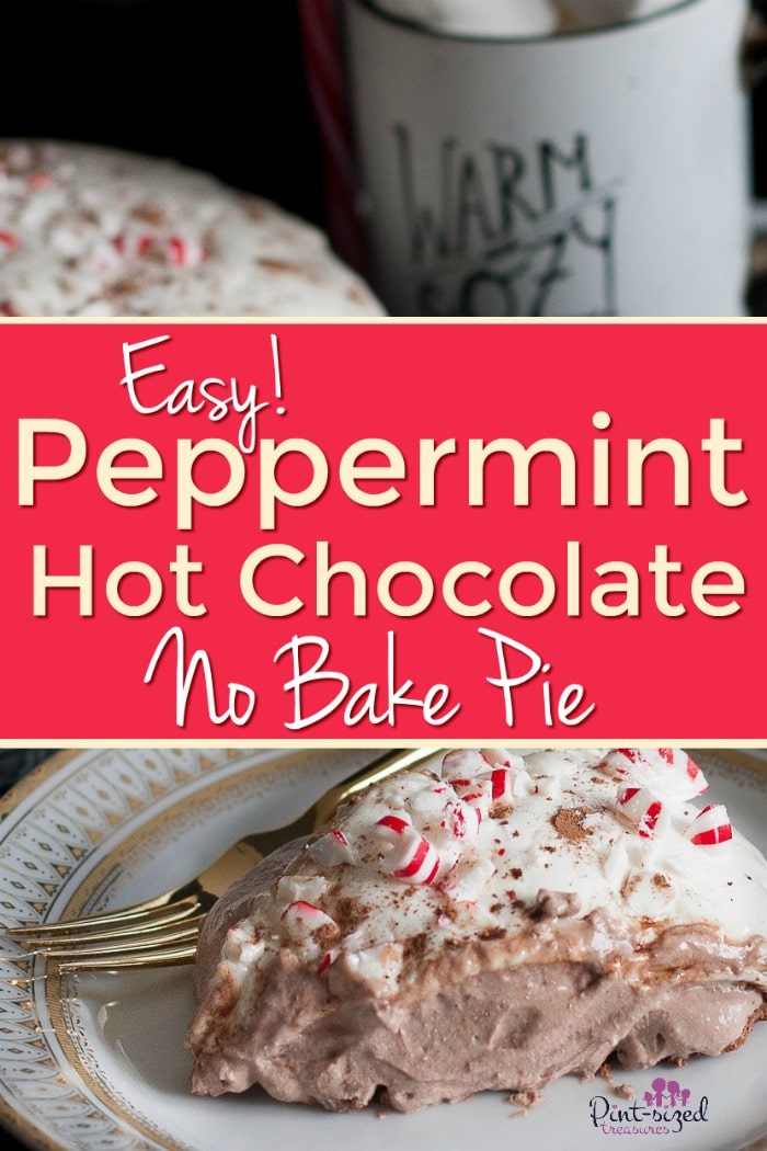 Easy Peppermint Hot Chocolate Pie