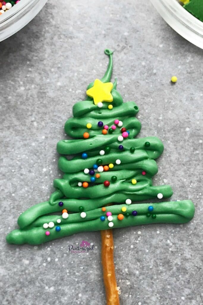 edible Christmas trees with a yellow star