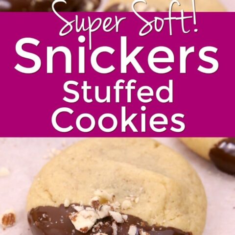 Easy Snickers Stuffed Cookie Recipe