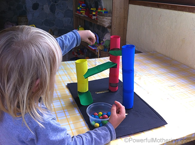 toilet paper roll marble run craft