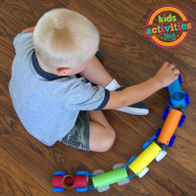 paper roll craft train for kids