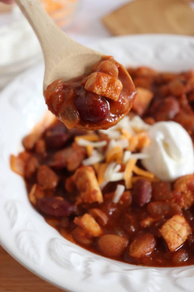spoonful of easy chicken chili recipe