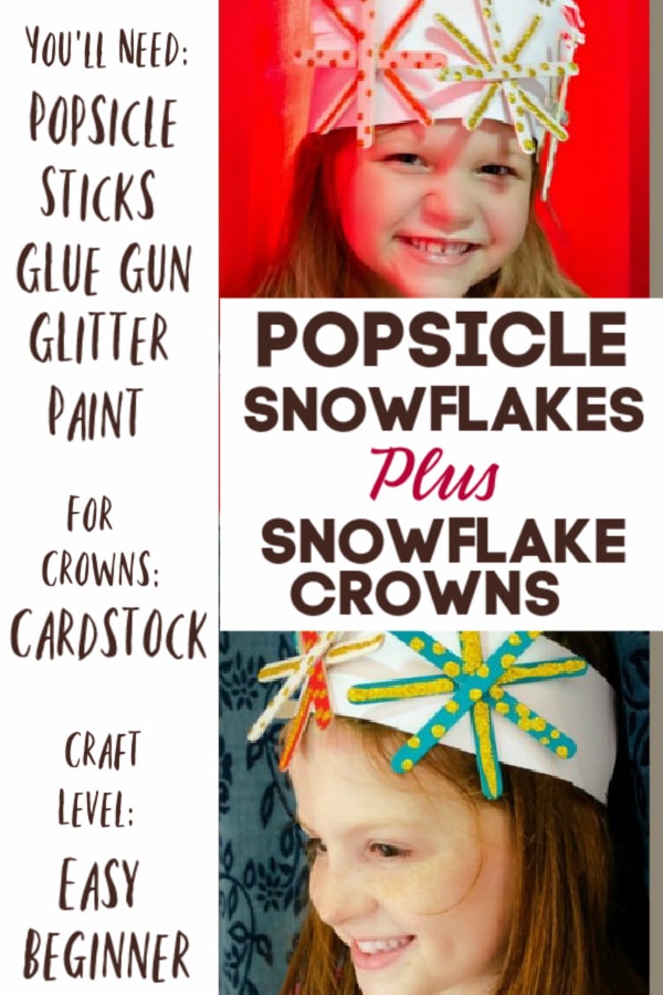 snowflakes made with popsicles