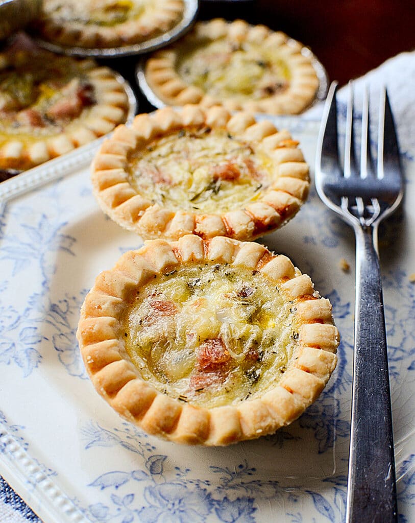 quiche made with leftover ham and havarti cheese