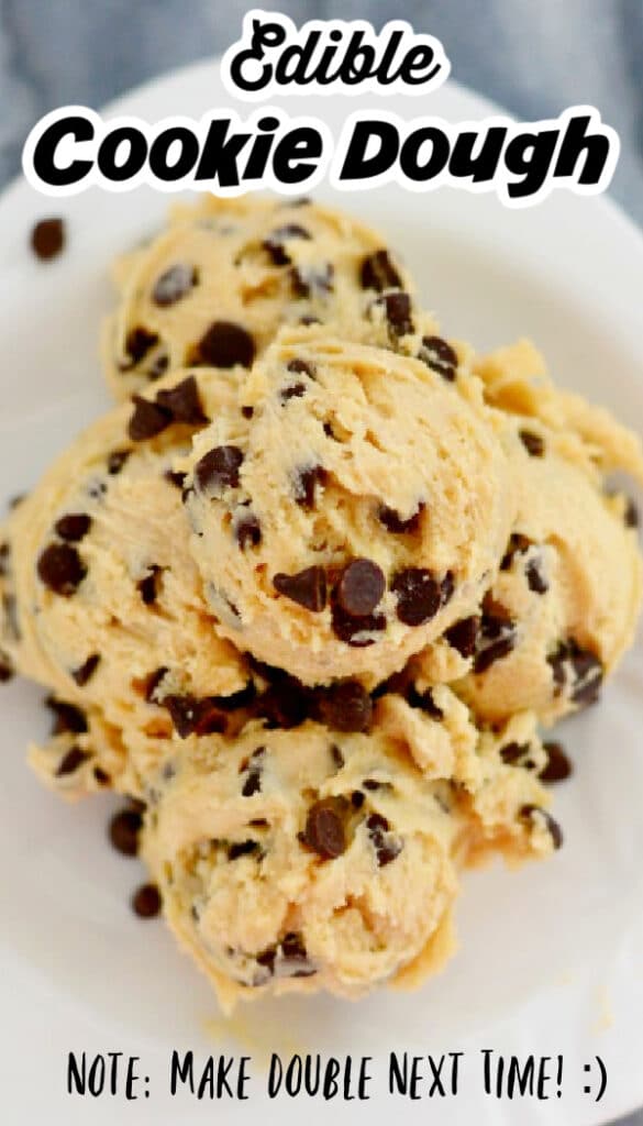 scoops of cookie dough on plate