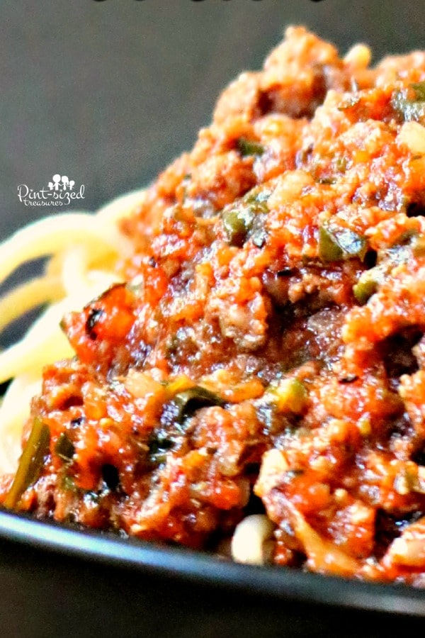 Italian bolognese can be made in the slow cooker