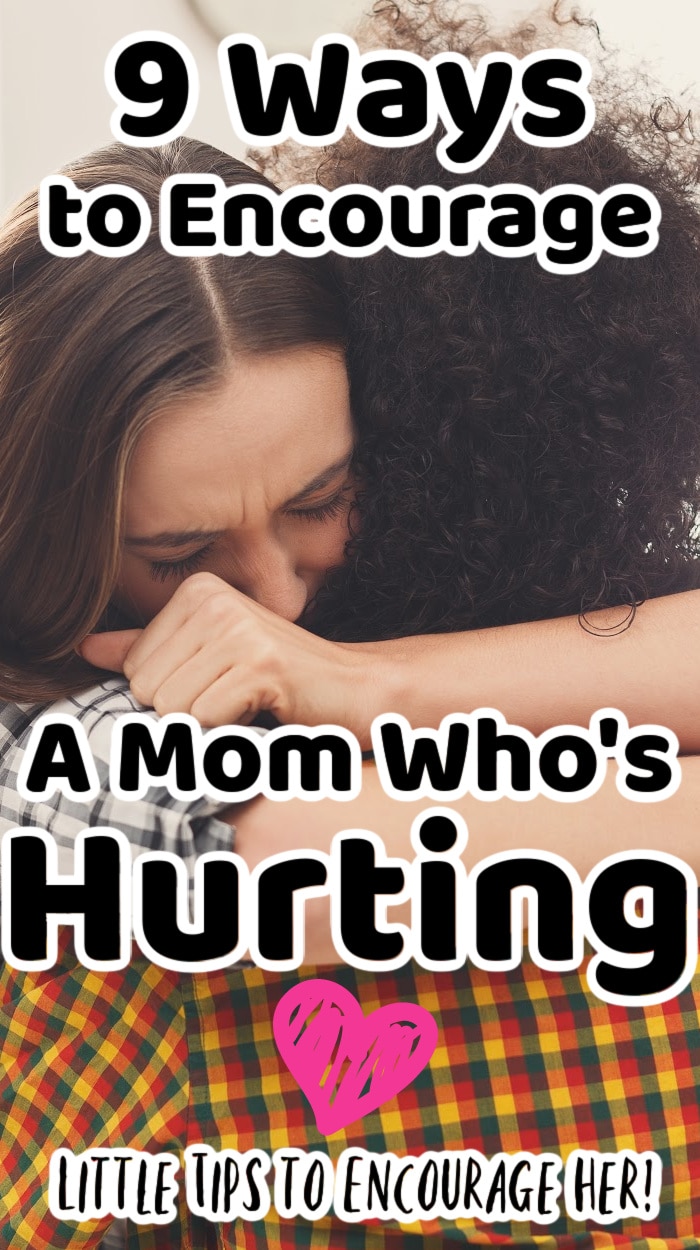 hugging a mom who is hurting