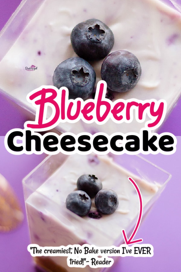 blueberry cheesecake in a serving cup