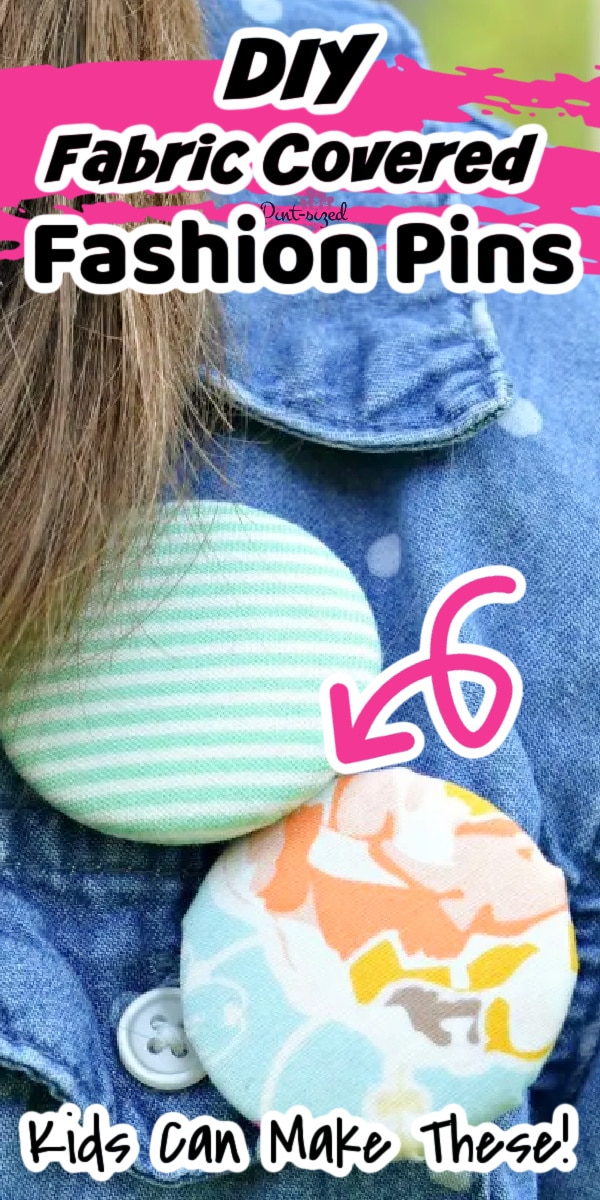 finished diy fashion pin buttons
