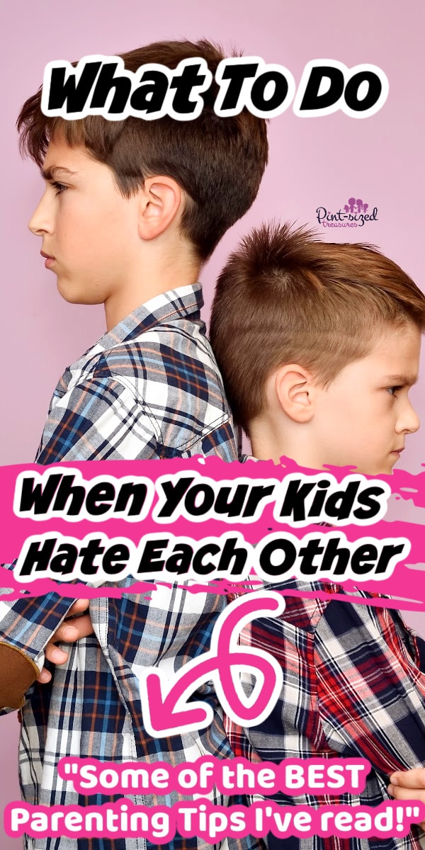 how to help kids who hate each other