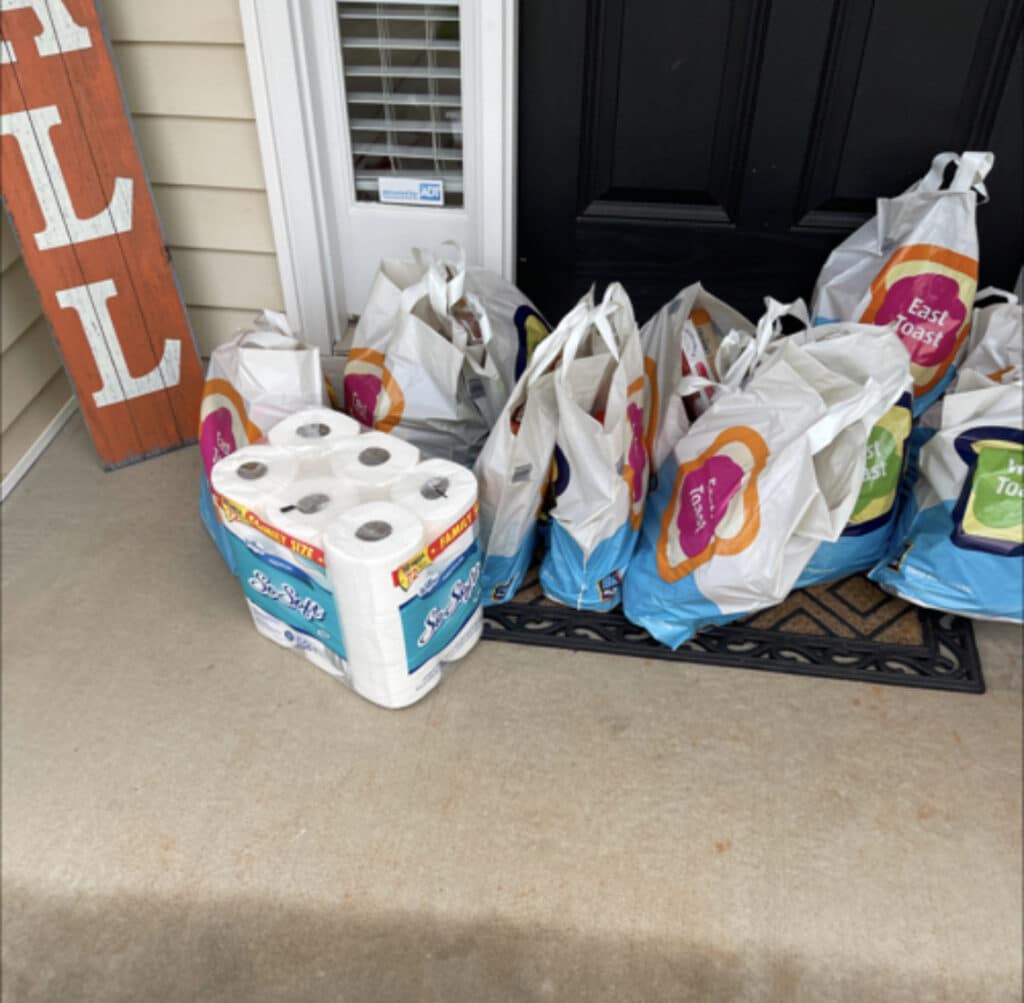 grocery delivered to front door while living on one income