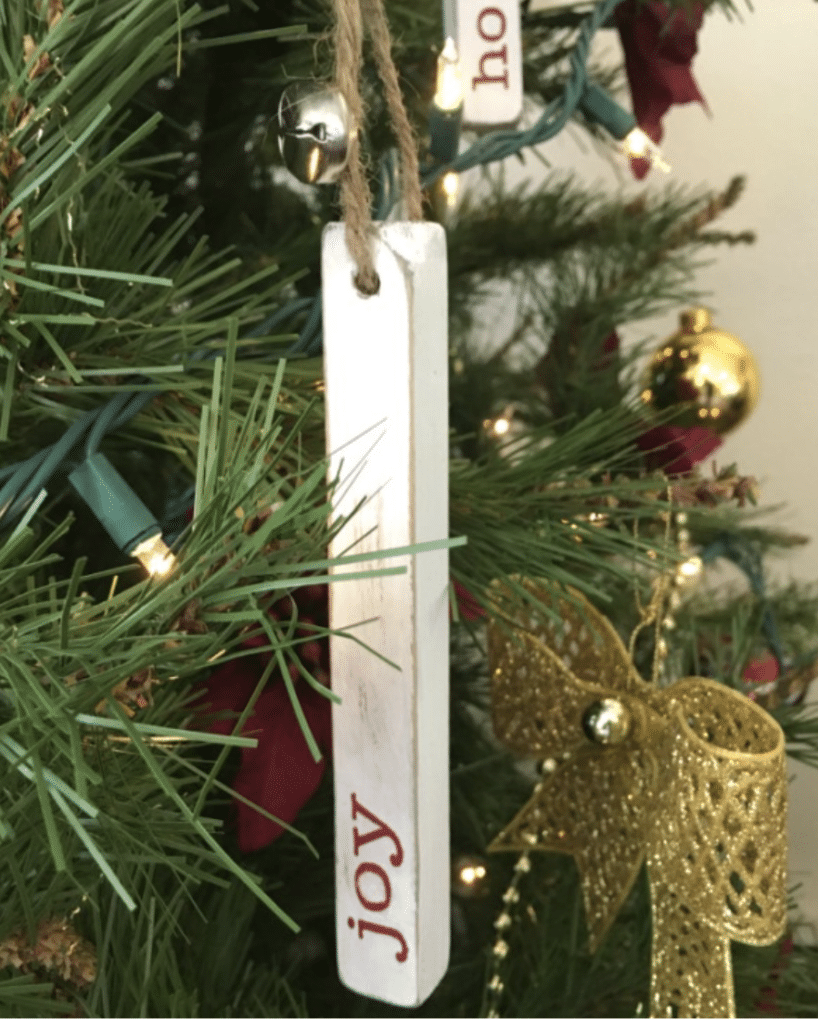 Christmas ornament DIY made from scrap wood