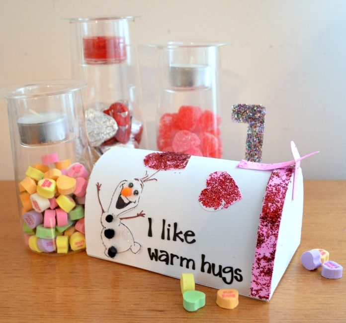 Olaf themed Valentine's Day mailbox for classroom
